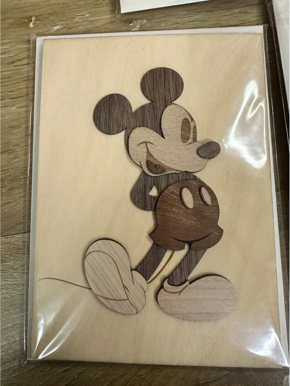 LOT OF 3 Mickey Mouse Lasercut Wood Card - PAPYRUS DISNEY Birthday Card